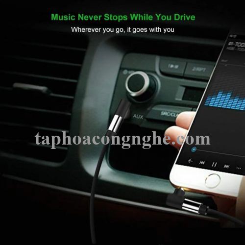 Ugreen 30560 3M màu Đen Cáp âm thanh 2 đầu 3.5mm dương 2 đầu vuông góc mạ vàng AV139 30030560